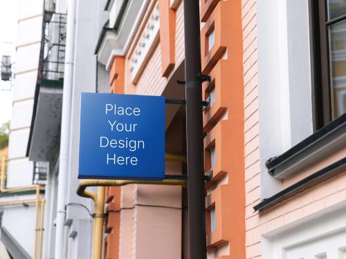 Signboard Mockup on the Street