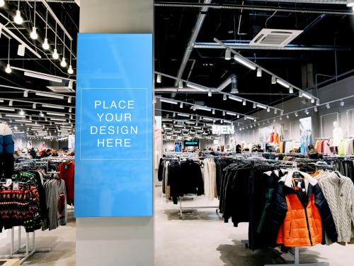 Clothes Store Banner Template Mockup