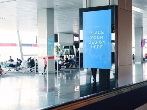 Airport Billboard Poster Mockup