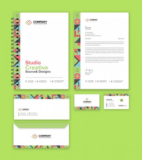 Corporate Stationery Identity Branding Pack Layout