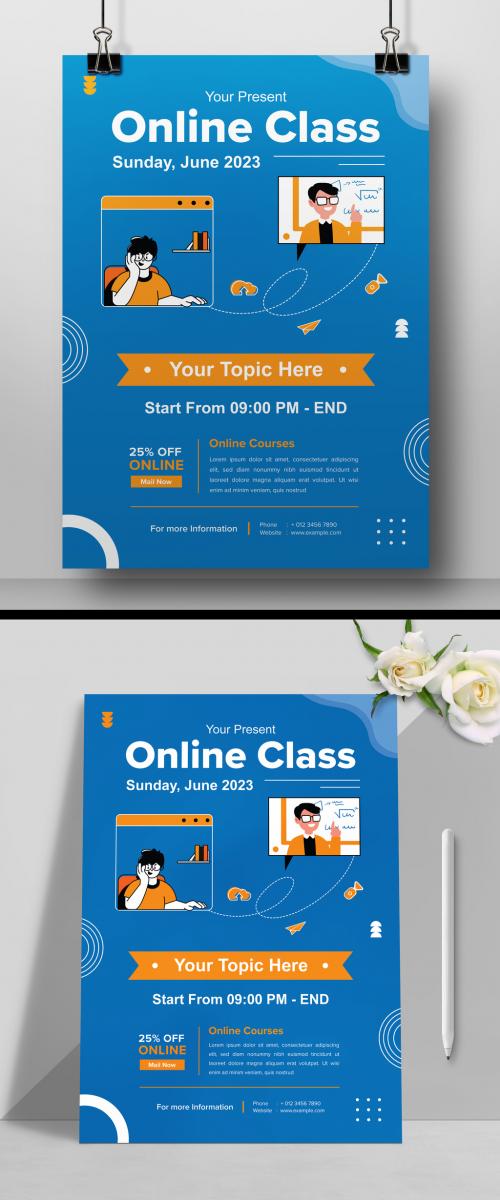 Online Class Presentation Flyer | Podcast Confereence Flyer