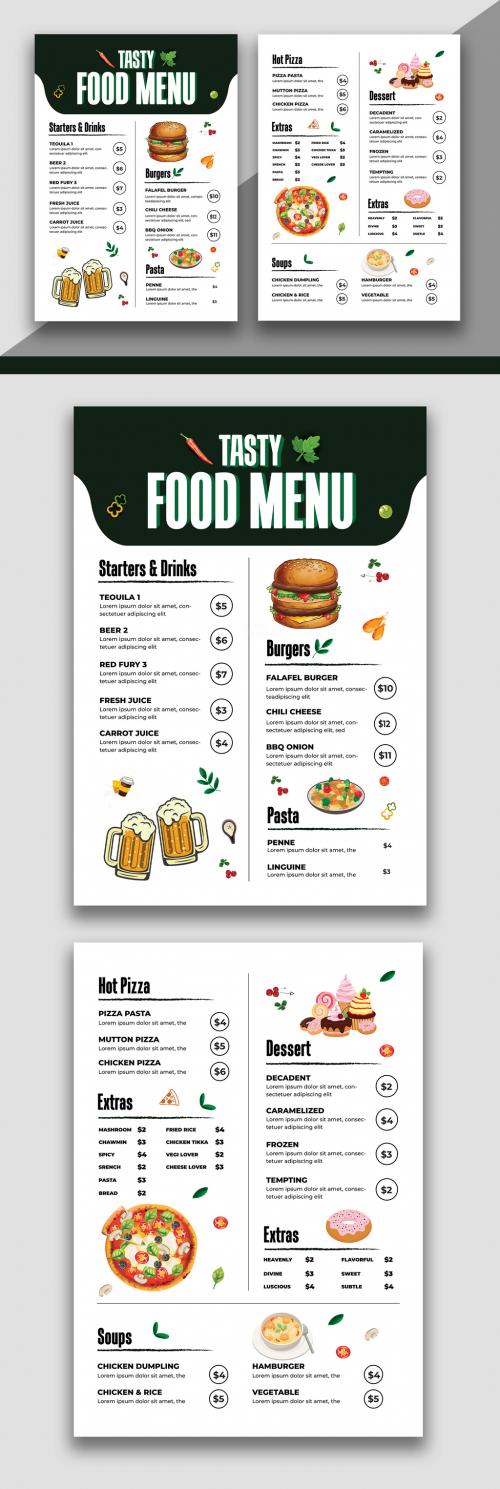 Restaurant Food Menu Layout