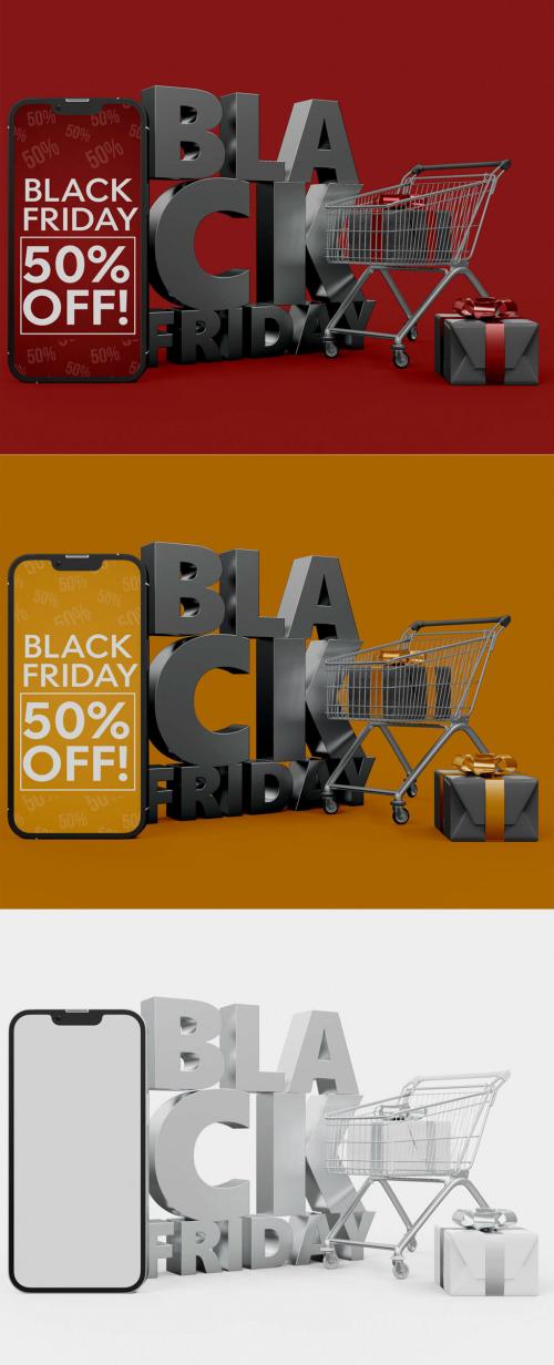 Black Friday Smartphone Screen Mockup