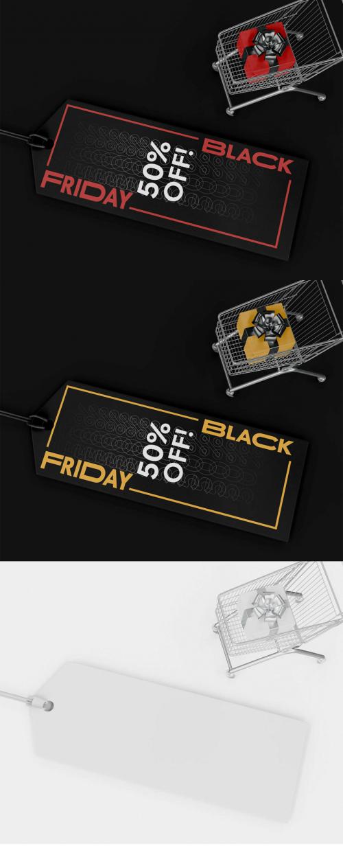 Top View of Black Friday Smartphone Screen Mockup