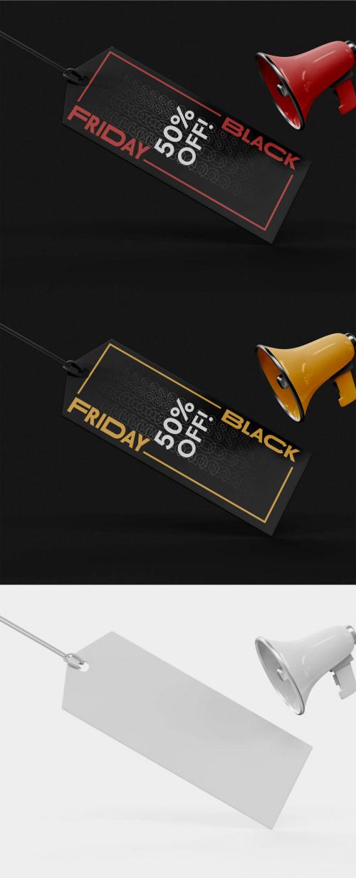 Black Friday Tag Mockup