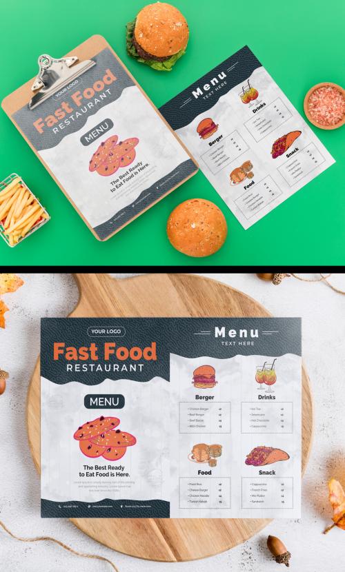 Restaurant Food Menu Layout