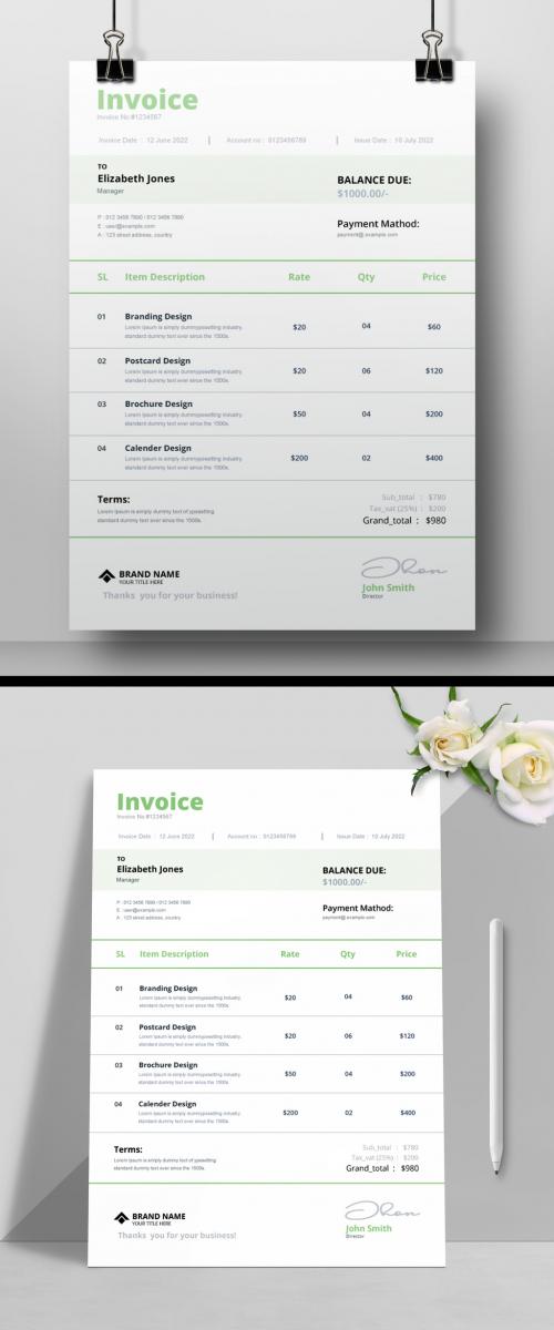 Printable Invoice Layout