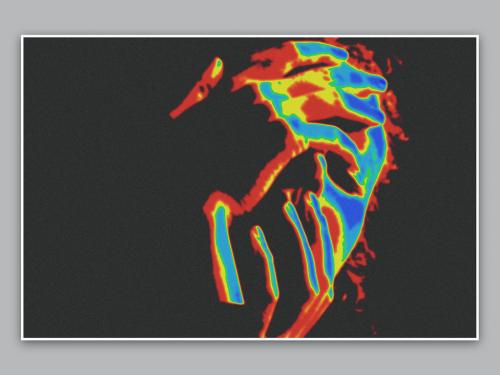 Thermal Heat Map Photo Effect Mockup