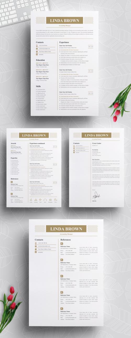 Dark Gray with Resume Template