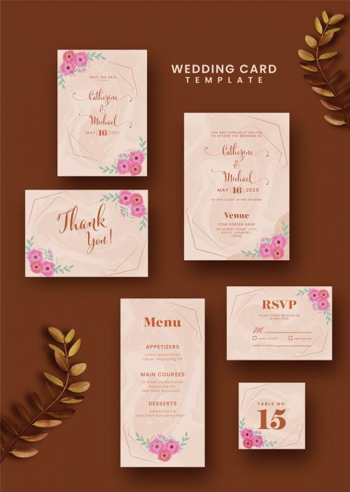 Floral Wedding Stationery Set