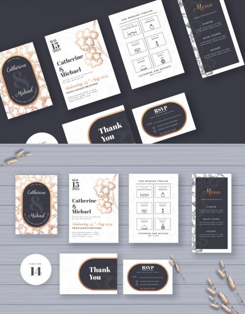 Doodle Style Wedding Stationery Set