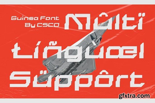 Guinsa – Futuristic Font HC9HHE2