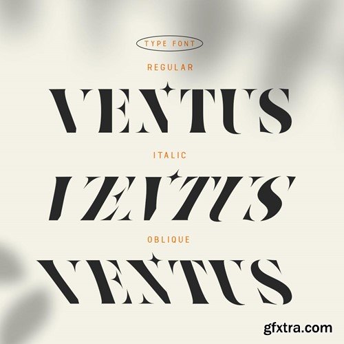 Ventus - Modern Display Typeface Font AHAW5LM