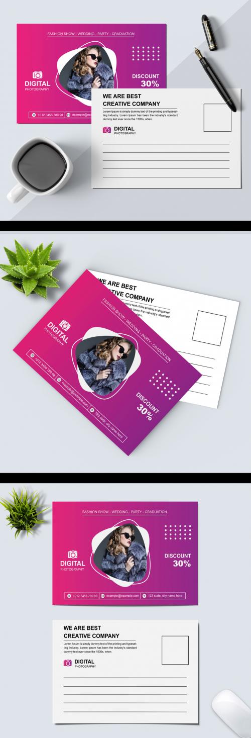 Creative Colorful Postcard Layout