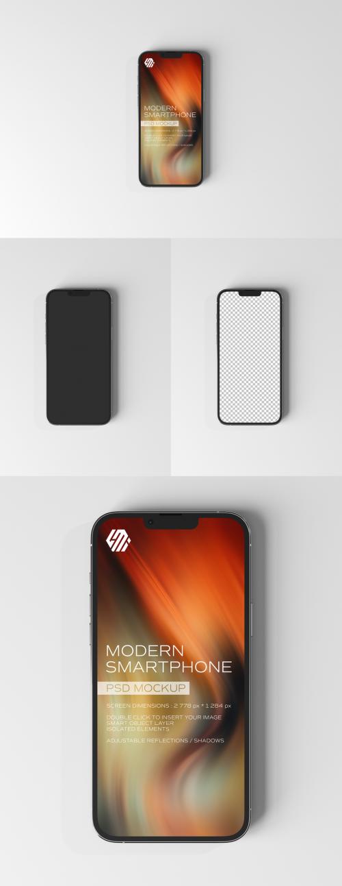 Mobile Phone Mockup on White