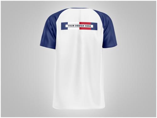 Raglan T-Shirt Mockup Back View