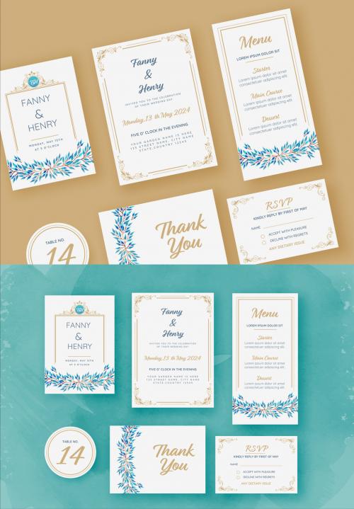 Floral Wedding Stationery Set.