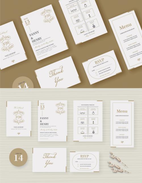 Minimal Wedding Stationery Set.