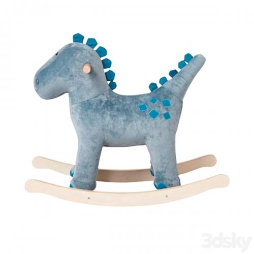 Dark blue dinosaur rocking chair