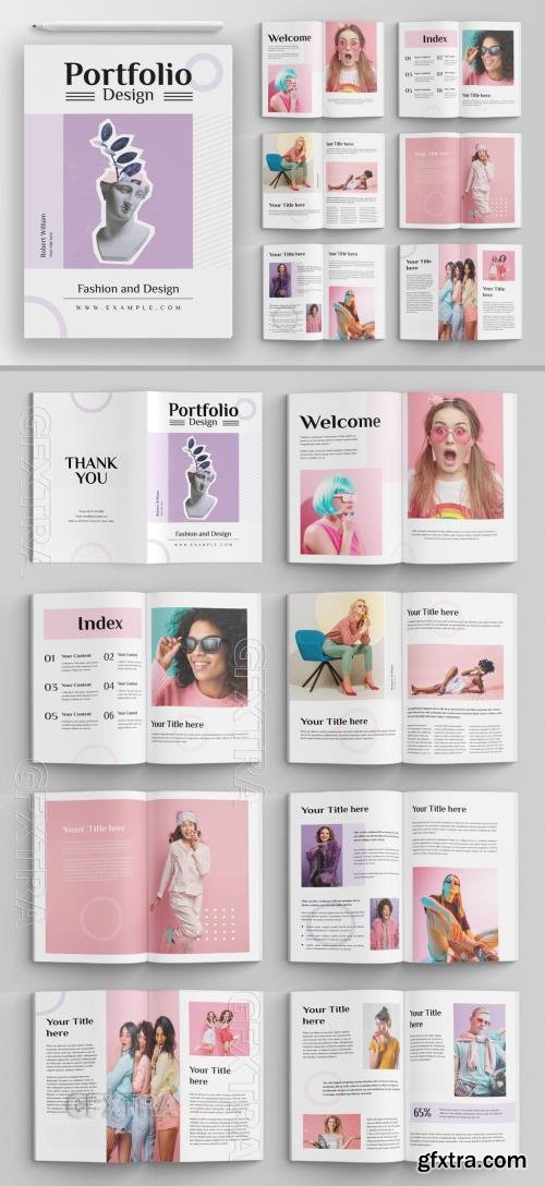 Fashion Portfolio Magazine Template 757163783