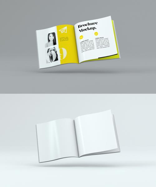 Floating Magazine Mockup