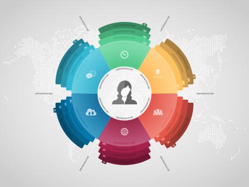 Six Stack Circle Infographic