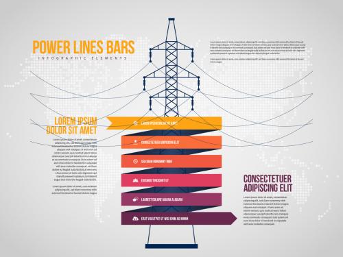 Power Lines Bars Infographic