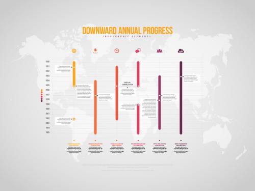 Downward Annual Progress Infographic