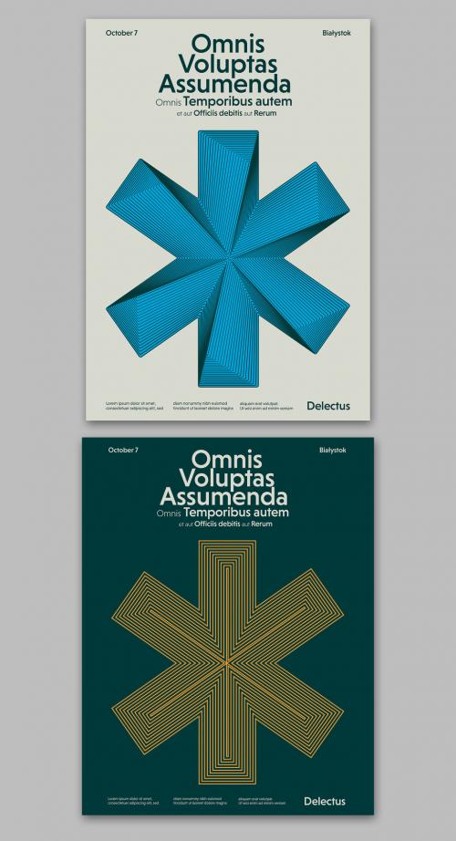 Stylish Minimal Geometric Design Poster Layout