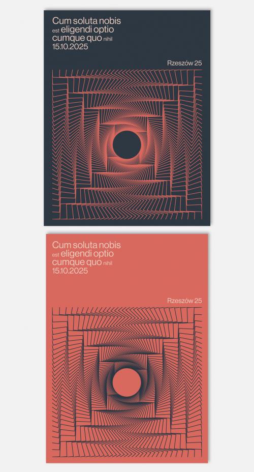 Swiss Poster Design Layout with Geometry Composition Artwork