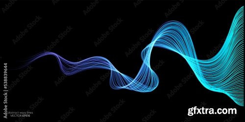 Vector Abstract Light Lines 6xAI