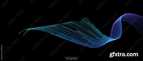 Vector Abstract Light Lines 6xAI