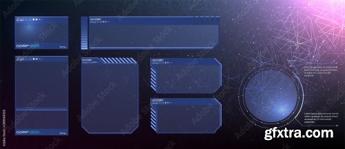 Futuristic Hud And Sci-Fi Interface Elements 6xAI