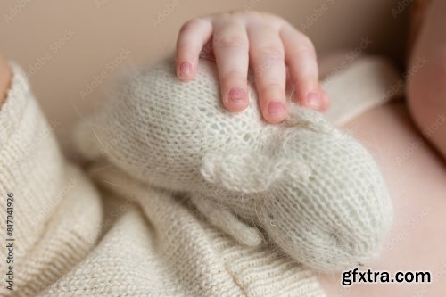 A Small Child On A Light Background 6xJPEG