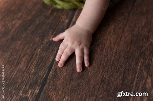 Small Child On A Brown Background 6xJPEG