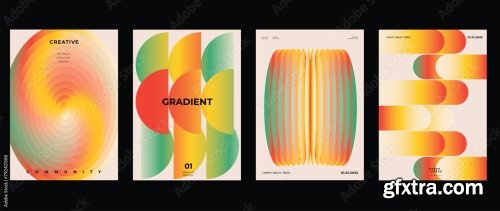 Abstract Gradient Background Vector Set 6xAI