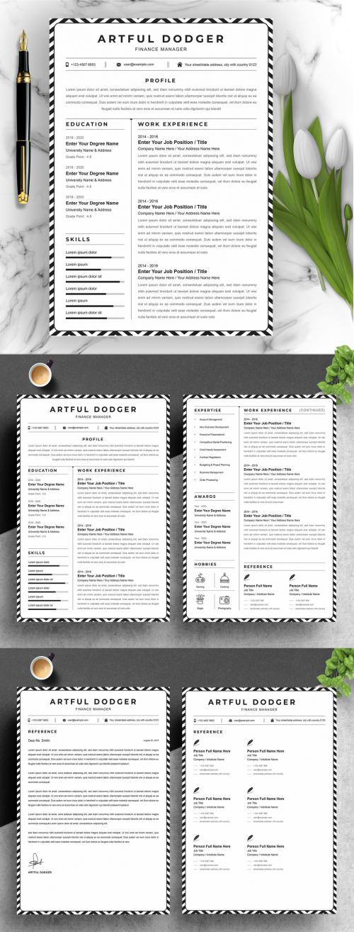 Clean and Professional Resume CV Design Layout