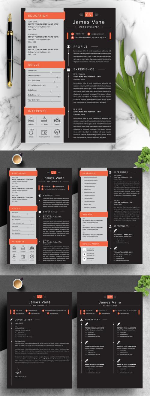 Creative Resume Templates Layout Design