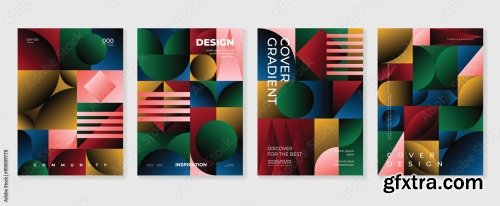 Abstract Gradient Poster Background Vector Set 6xAI