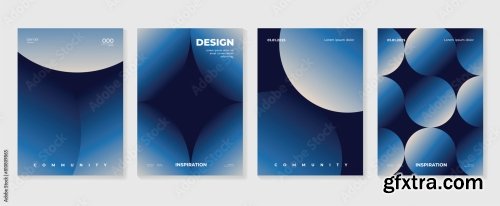 Abstract Gradient Poster Background Vector Set 6xAI