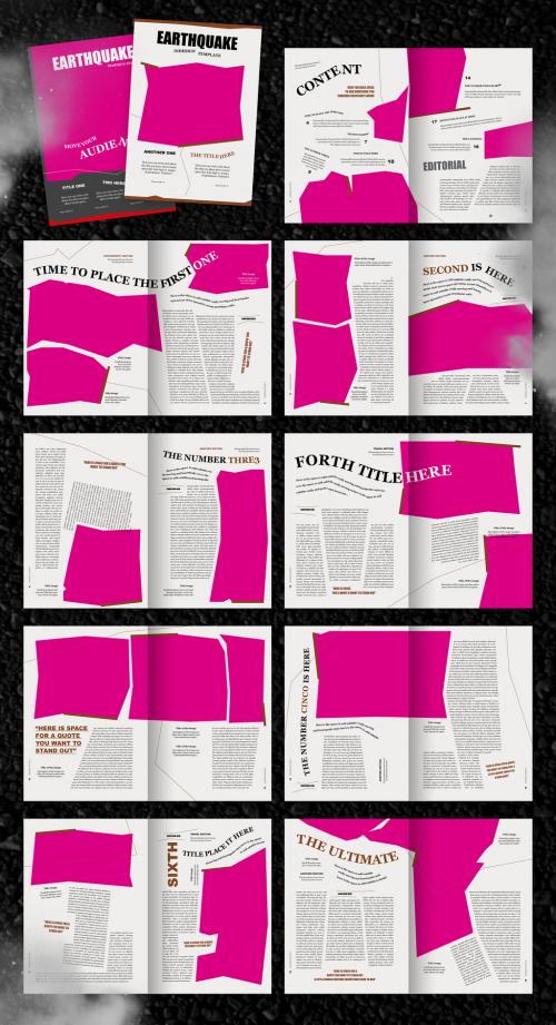 Earthquake Indesign Template