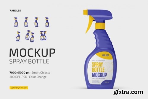 Spray Bottle Mockup Collections #2 14xPSD