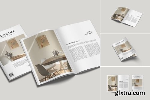 Brochure and Magazine Cover Mockup Collections 9xPSD