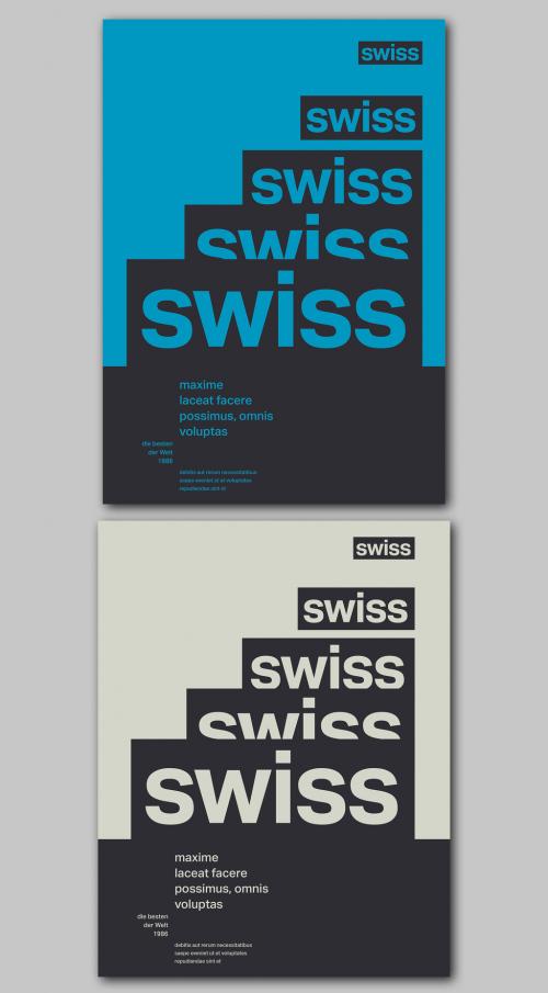 70s Swiss Style Advertising Design Poster Layout