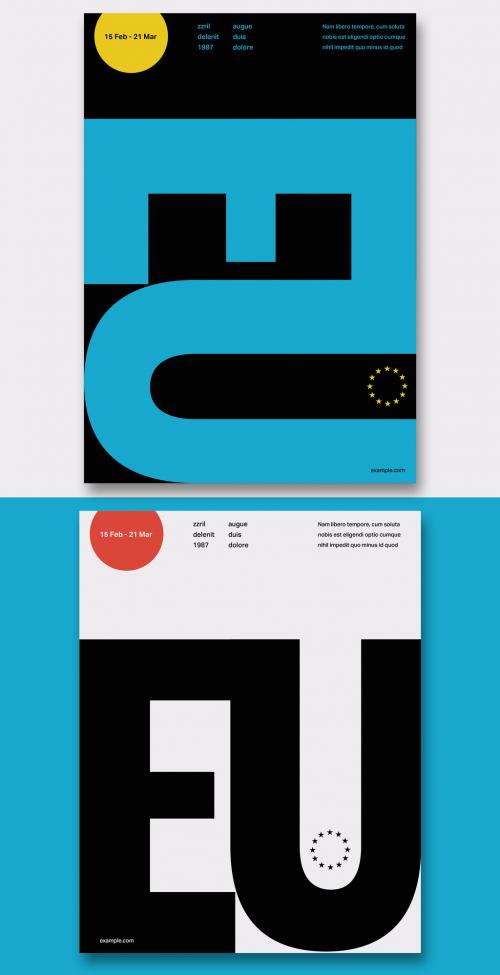 Minimalistic Poster Layout with Typographic Design