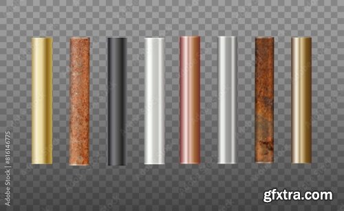 Pipe Set Isolated On Background 6xAI