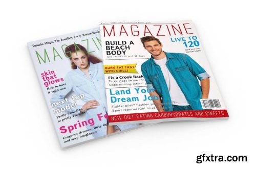 Magazine Cover Mockup Collections 14xPSD