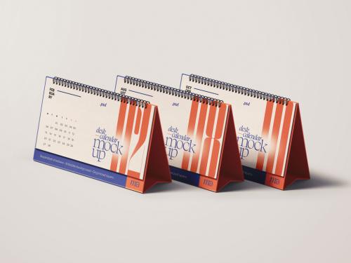 Horizontal Desk Calendar Mockup