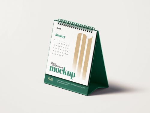 Square Desk Calendar Mockup