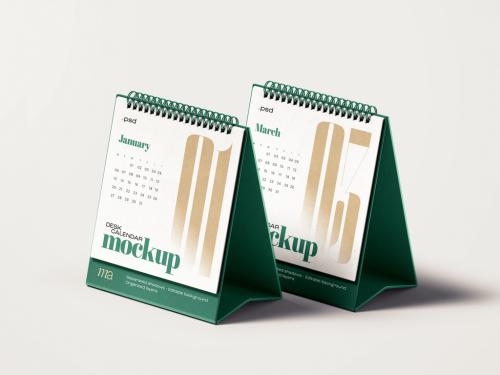 Square Desk Calendar Mockup